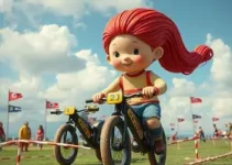 corrida com bonecos gigantes