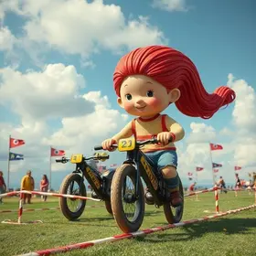 corrida com bonecos gigantes