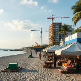 mudança temporária de comerciantes da Praia do Quartel