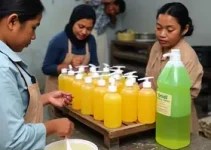 oficina de sabão líquido