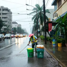 limpeza urbana em Olinda