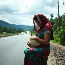 mulher dá à luz em rodovia